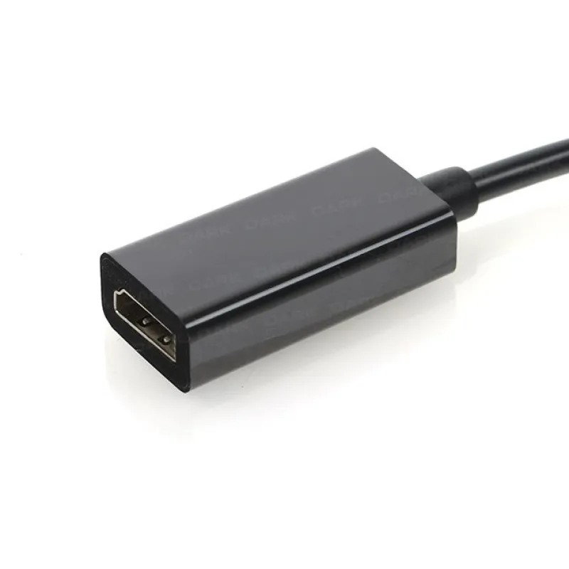 Dark DisplayPort to HDMI Dişi Kablo 4K