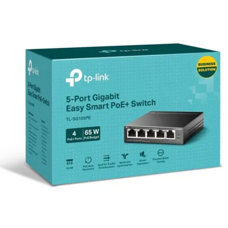 Tp-Link 5Port Gigabit 4xPoe 65W (TL-SG105PE)