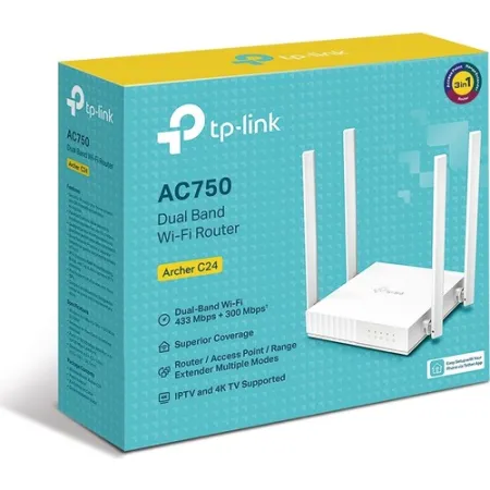 Tp-Link ARCHER C24 AC750 733 MBPS 4 PORT DUALBAND ROUTER