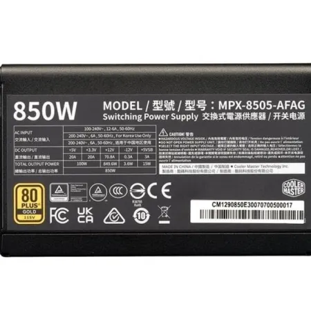 Cooler Master 850W 80+ Gold PCIe Gen 5.0 Full Mod