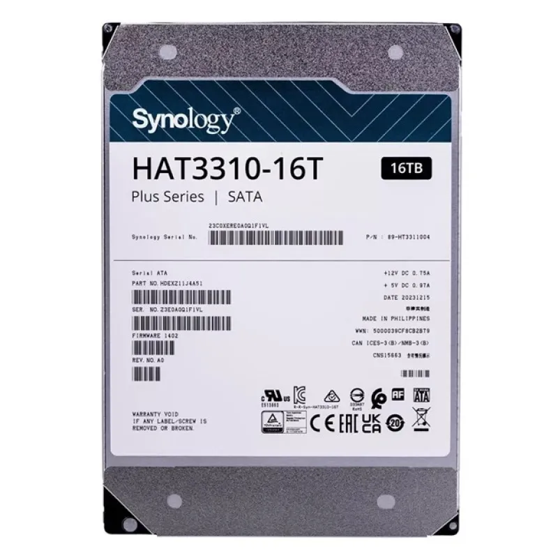 Synology 16TB 3.5'' NAS 7200rpm (HAT3310-16T)