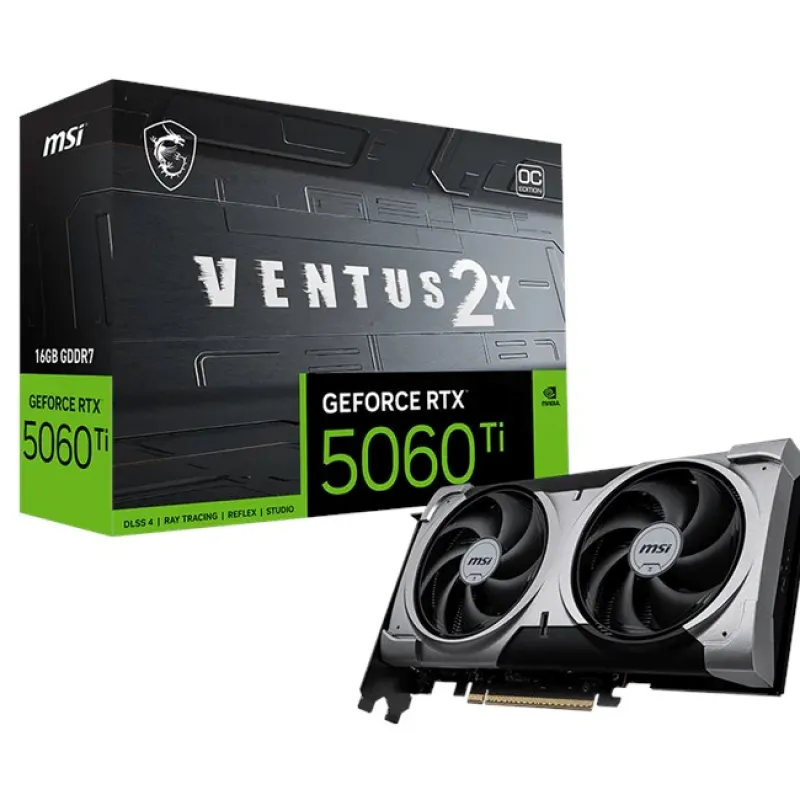 MSI GeForce RTX 5060 TI 16G Ventus 2X OC+ GD7 128B