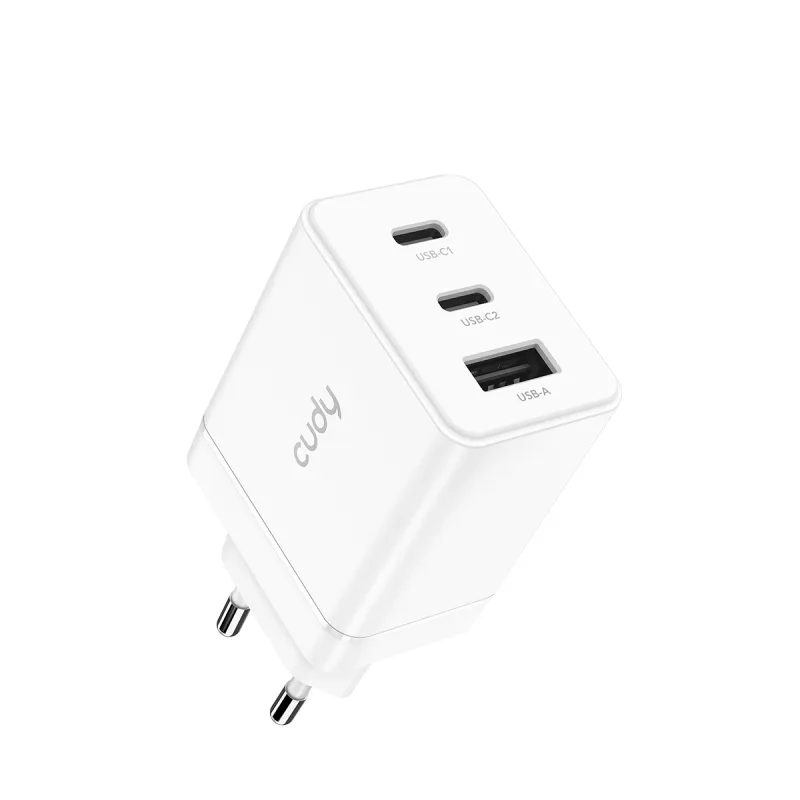 CUDY CH67_EU - 3-Port 67W USB-C Charger with EU Plug