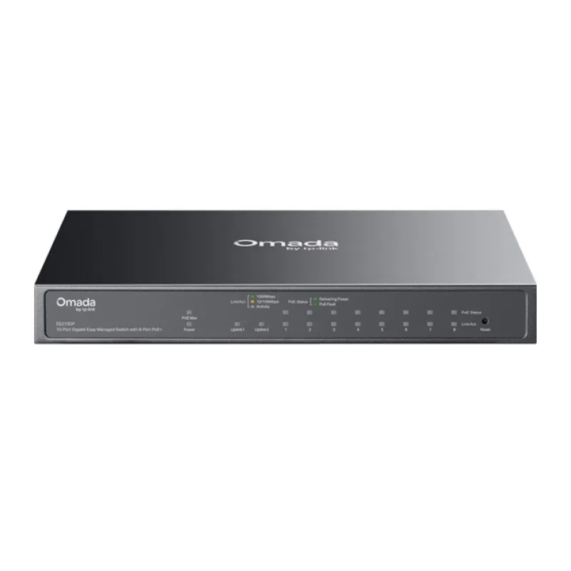 Omada 10Port Gigabit 8xPoE 63W (ES210GP)