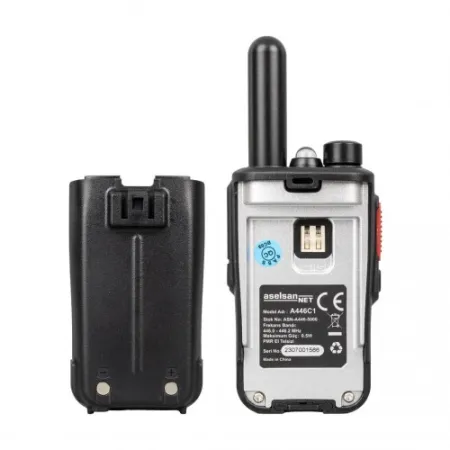 ASELSAN A446C1 LİSANSSIZ / TEKLİ / PMR PİL VE ŞARJ DAHİL EL TELSİZİ