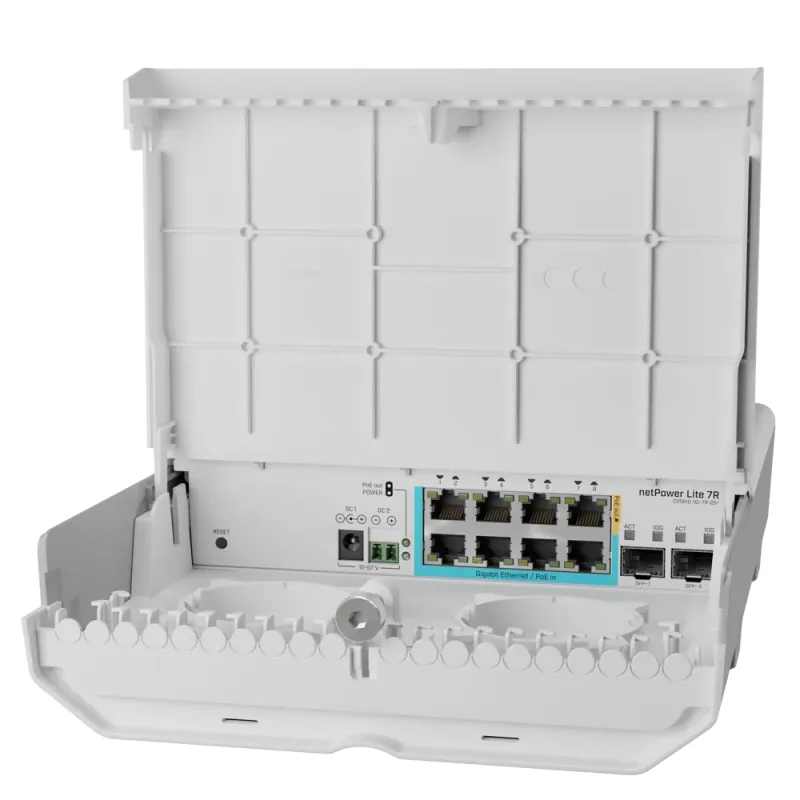 Mikrotik netPower Lite 7R Dış Ortam Switch (CSS610-1Gi-7R-2S+OUT)