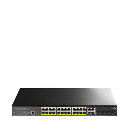 CUDY GS2028PS4-300W - 24-Port Layer 2 Managed Gigabit PoE+ Switch with 4 Gigabit Combo Ports, 300W