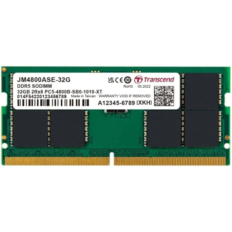 TRANSCEND 32GB 4800MHz DDR5 NOTEBOOK RAM JM4800ASE-32G
