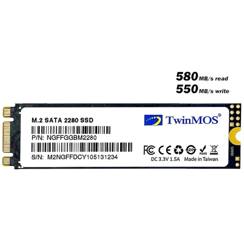 TwinMOS Internal 512GB M.2 2280 SATA3 SSD