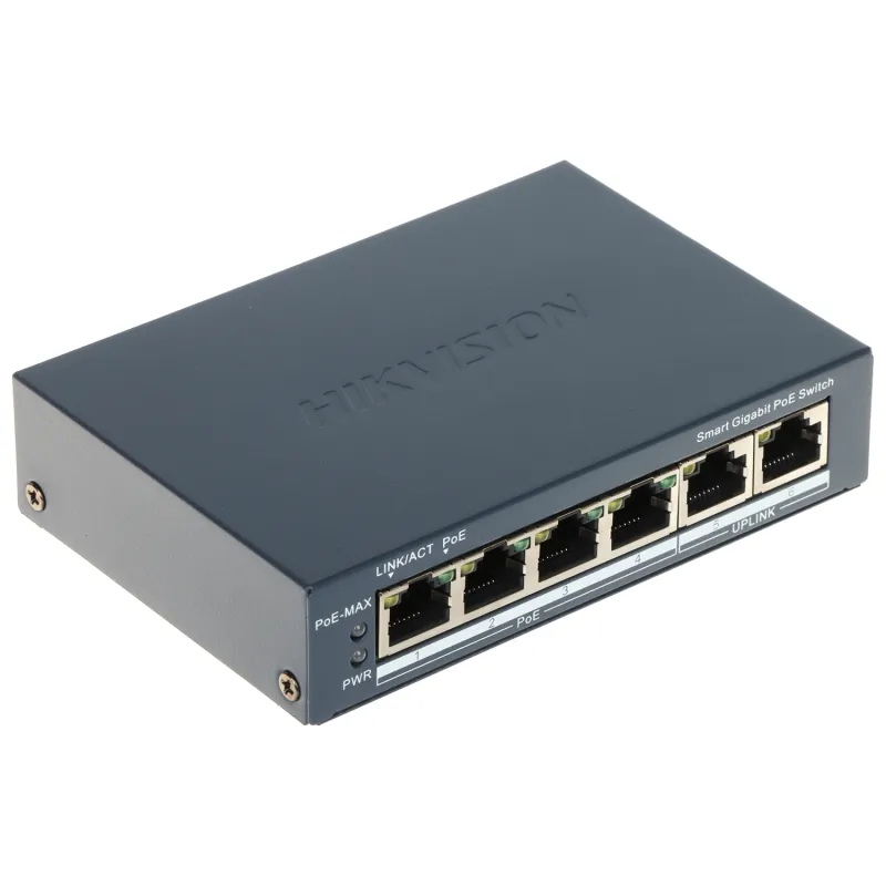HIKVISION DS-3E1506P-EI/M 4 PORT POE 10/100/1000 2xGIGABIT RJ45 45W SWITCH