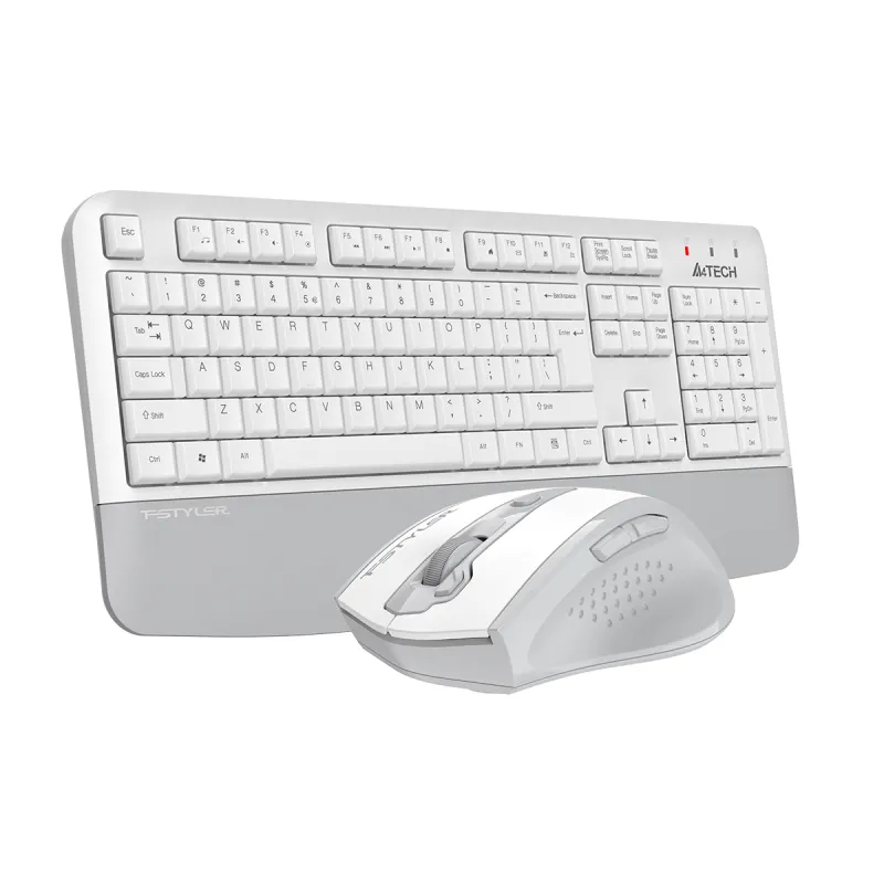 A4 TECH FG2500S PLUS KABLOSUZ MULTİMEDYA BEYAZ/GRİ 2.4 GHz /3200 DPI Q KLAVYE+MOUSE