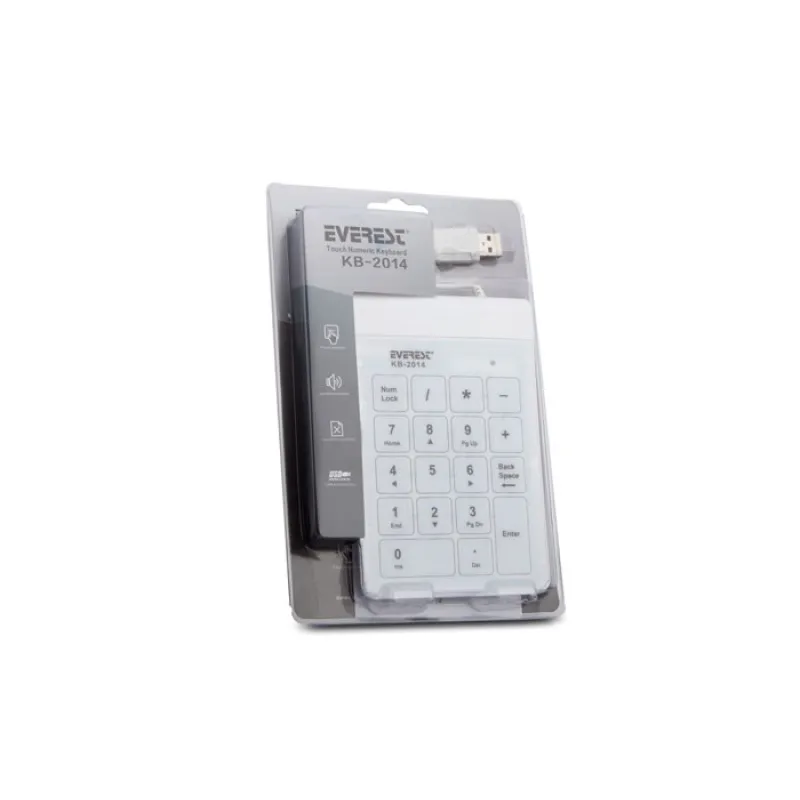 Everest USB Numerik Beyaz Klavye (KB-2014)