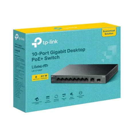 Tp-Link 10Port Gigabit 61W (LS1210GP)