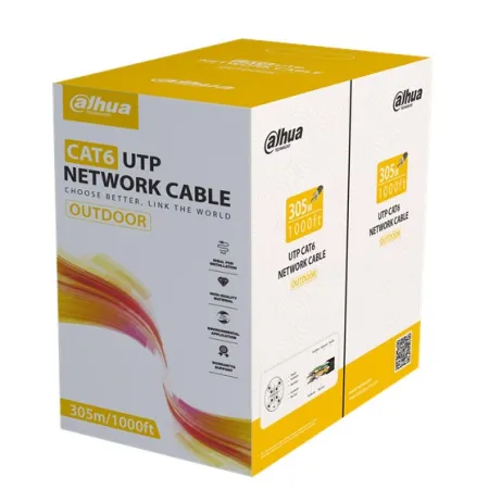 Dahua Cat6 UTP Outdoor Data Kablo Saf Bakır (305m)